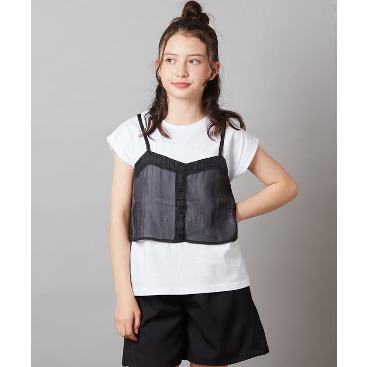 [100-130]シアーキャミドッキングＴシャツ | a.v.v【KIDS】 | 詳細画像32 