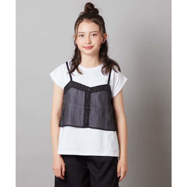 [100-130]シアーキャミドッキングＴシャツ | a.v.v【KIDS】 | 詳細画像33 