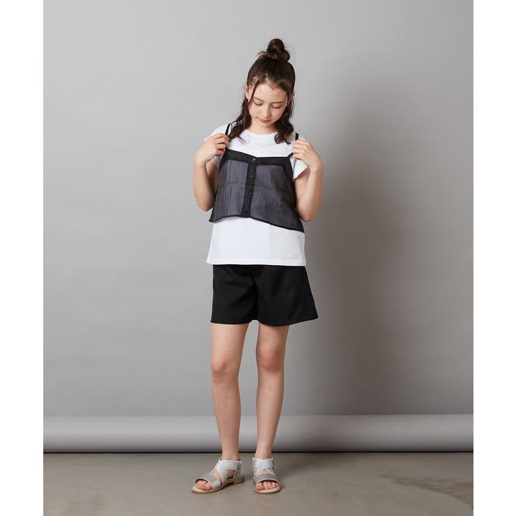 [100-130]シアーキャミドッキングＴシャツ | a.v.v【KIDS】 | 詳細画像4 