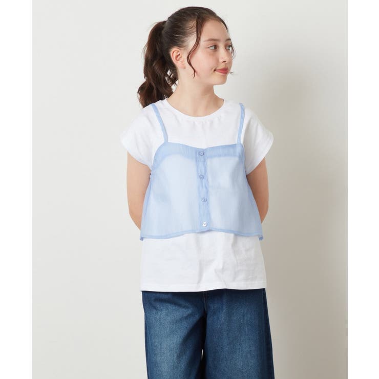 [100-130]シアーキャミドッキングＴシャツ | a.v.v【KIDS】 | 詳細画像9 