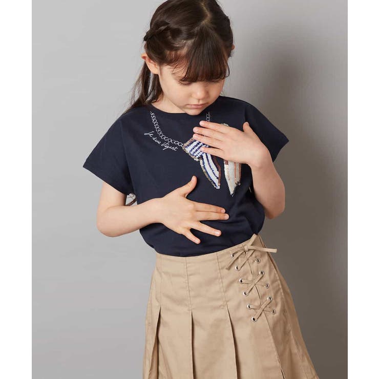 [100-130]スパンコールアソートTシャツ | a.v.v【KIDS】 | 詳細画像3 