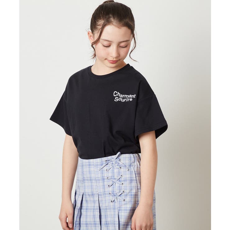 ブラック | [100-130]ロゴアソートTシャツ | a.v.v【KIDS】