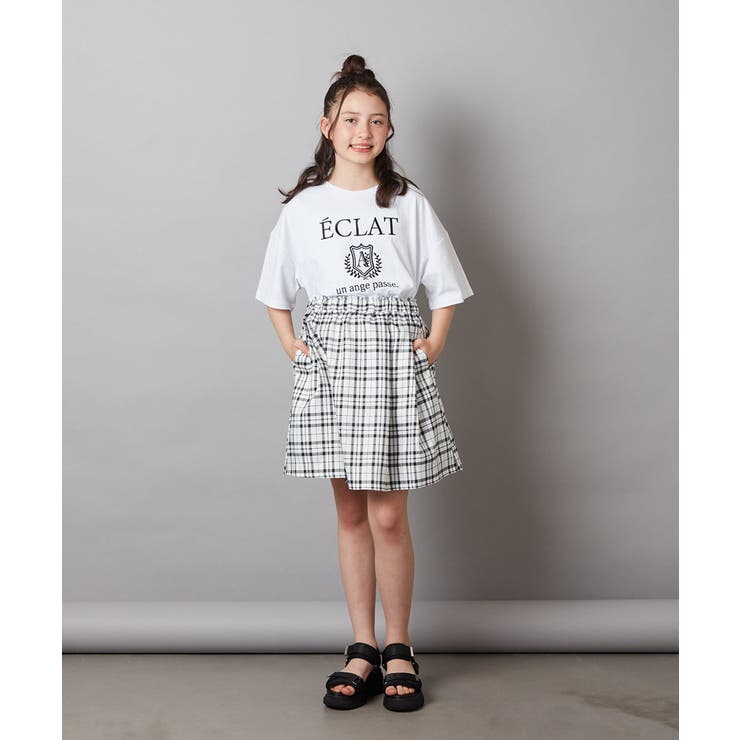[120-130]エンブレム刺繍オーバーシルエットＴシャツ | a.v.v【KIDS】 | 詳細画像16 