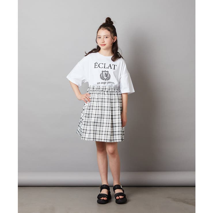 [120-130]エンブレム刺繍オーバーシルエットＴシャツ | a.v.v【KIDS】 | 詳細画像18 