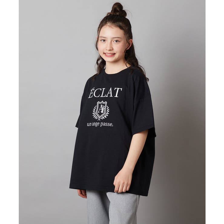 [120-130]エンブレム刺繍オーバーシルエットＴシャツ | a.v.v【KIDS】 | 詳細画像23 