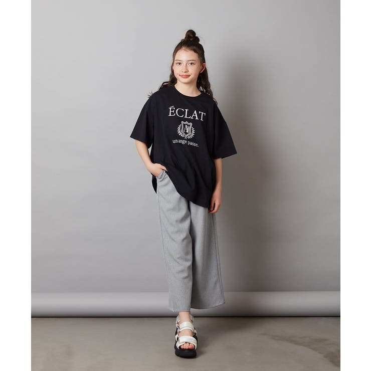 [120-130]エンブレム刺繍オーバーシルエットＴシャツ | a.v.v【KIDS】 | 詳細画像25 