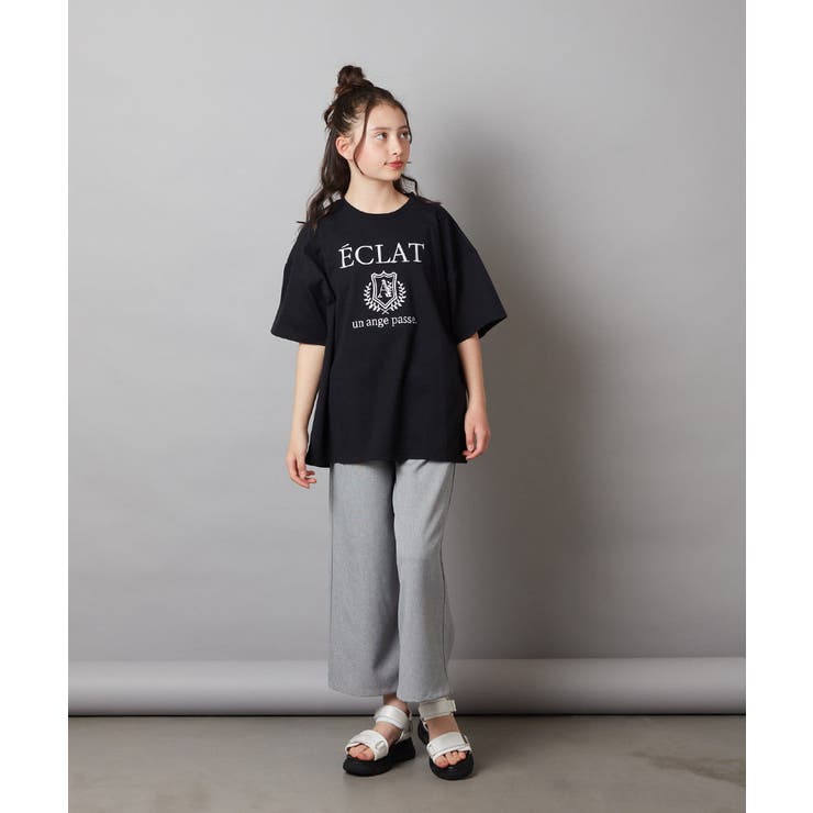 [120-130]エンブレム刺繍オーバーシルエットＴシャツ | a.v.v【KIDS】 | 詳細画像26 