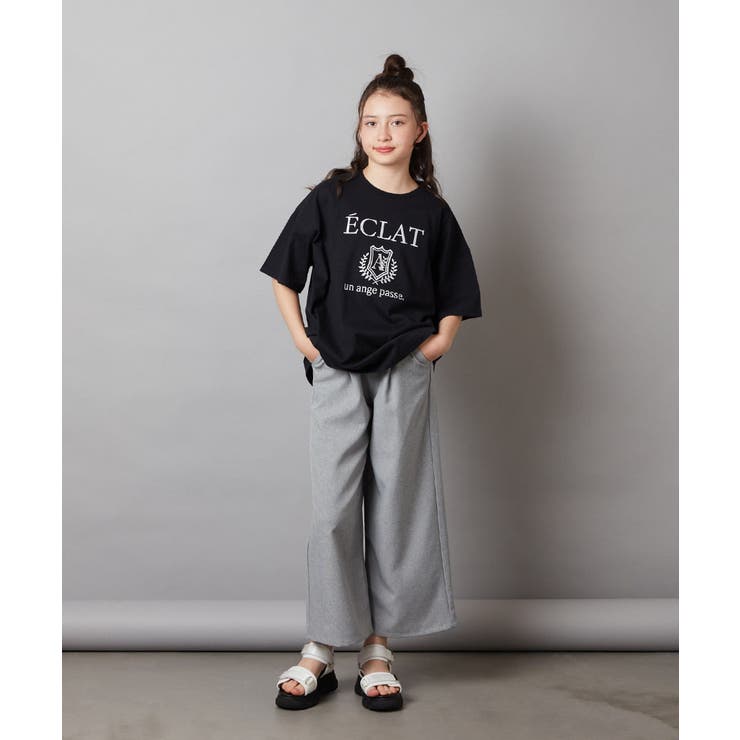 [120-130]エンブレム刺繍オーバーシルエットＴシャツ | a.v.v【KIDS】 | 詳細画像28 