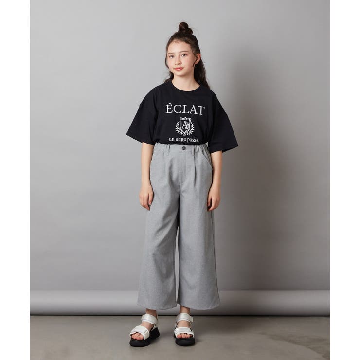 [120-130]エンブレム刺繍オーバーシルエットＴシャツ | a.v.v【KIDS】 | 詳細画像32 