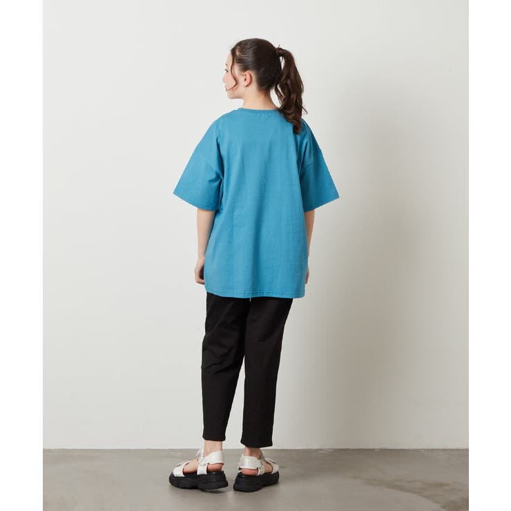 [120-130]エンブレム刺繍オーバーシルエットＴシャツ | a.v.v【KIDS】 | 詳細画像9 