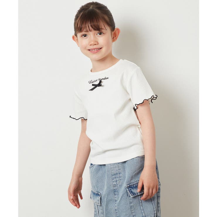 ロゴ刺繍入りプチリボンカットソー | a.v.v【KIDS】 | 詳細画像11 