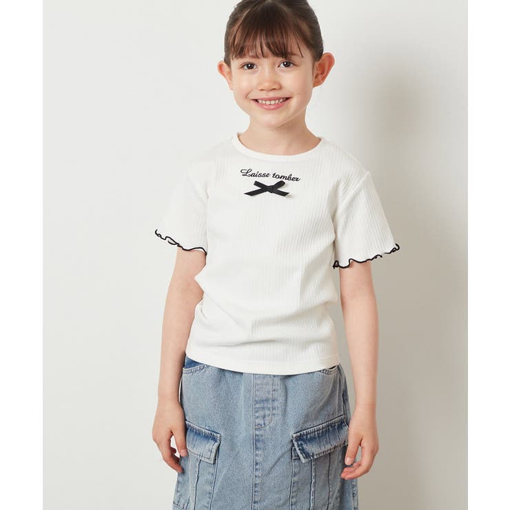 ロゴ刺繍入りプチリボンカットソー | a.v.v【KIDS】 | 詳細画像9 