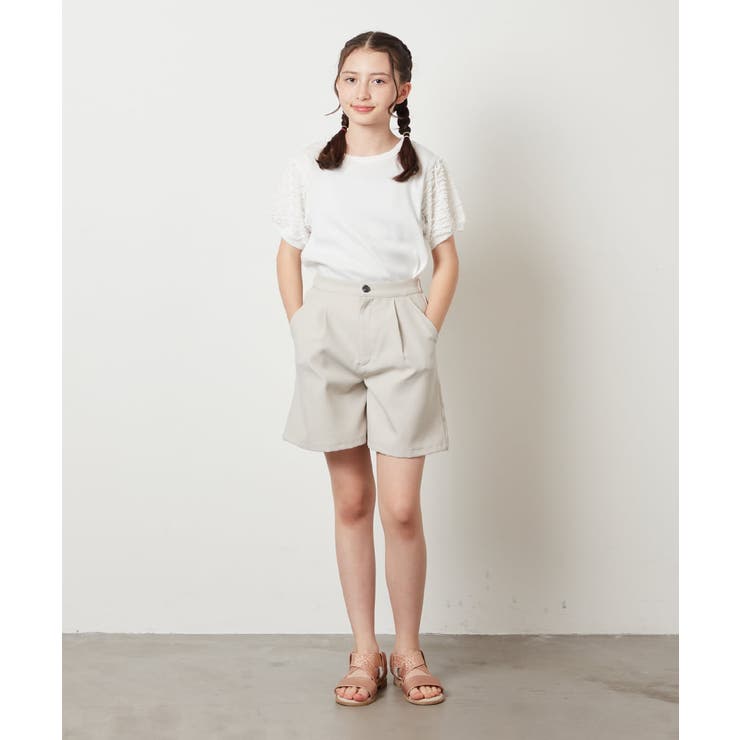 [100-130]異素材フリルスリーブカットソー | a.v.v【KIDS】 | 詳細画像13 