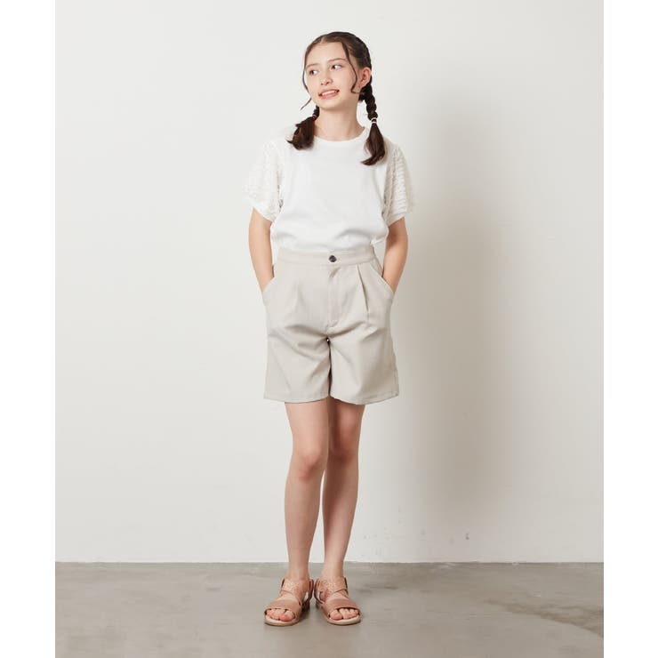 [100-130]異素材フリルスリーブカットソー | a.v.v【KIDS】 | 詳細画像14 