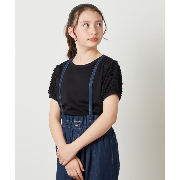 [100-130]異素材フリルスリーブカットソー | a.v.v【KIDS】 | 詳細画像19 