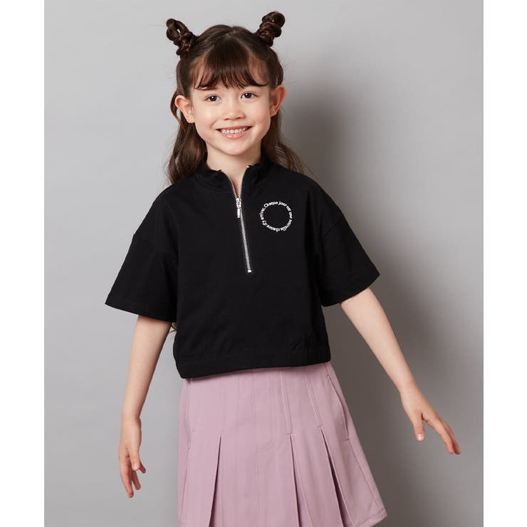 [100-130]ハーフジッププルオーバーTシャツ | a.v.v【KIDS】 | 詳細画像1 