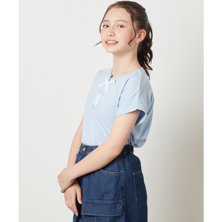 [140-150]フロントレースUPTシャツ | a.v.v【KIDS】 | 詳細画像3 