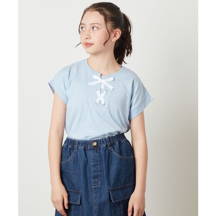 [140-150]フロントレースUPTシャツ | a.v.v【KIDS】 | 詳細画像4 