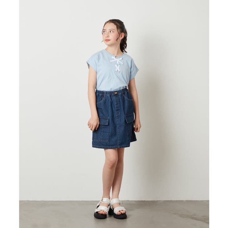 [140-150]フロントレースUPTシャツ | a.v.v【KIDS】 | 詳細画像7 