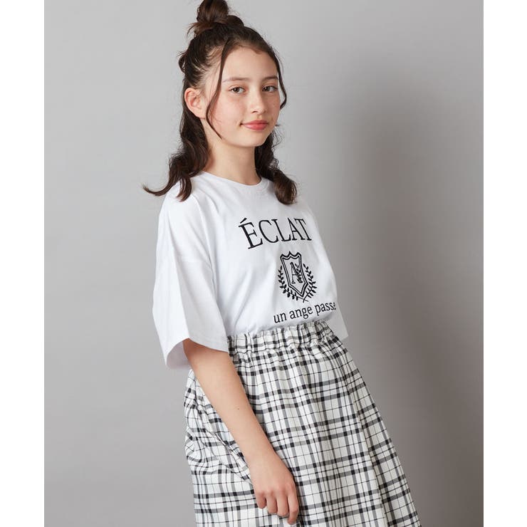 [140-150]エンブレム刺繍オーバーシルエットＴシャツ | a.v.v【KIDS】 | 詳細画像10 