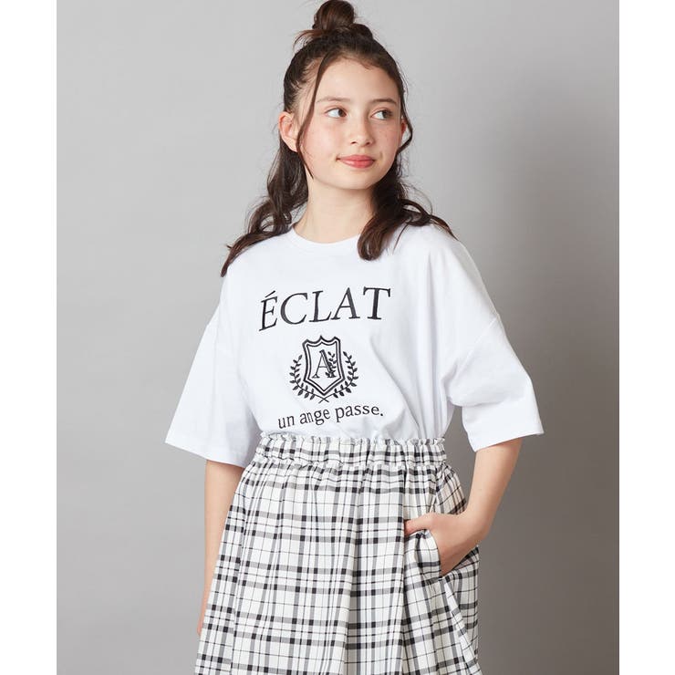 [140-150]エンブレム刺繍オーバーシルエットＴシャツ | a.v.v【KIDS】 | 詳細画像11 