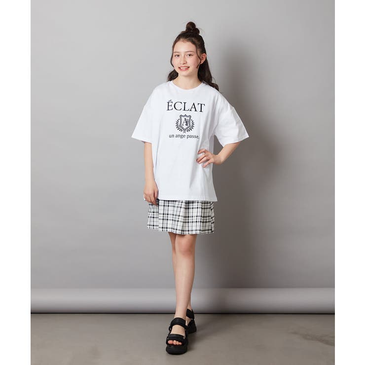 [140-150]エンブレム刺繍オーバーシルエットＴシャツ | a.v.v【KIDS】 | 詳細画像13 