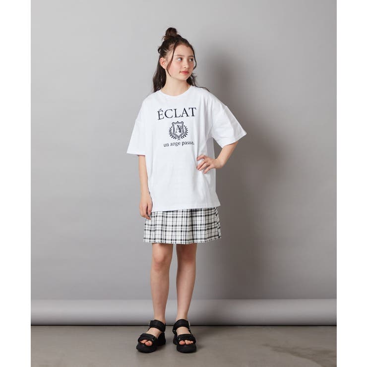 [140-150]エンブレム刺繍オーバーシルエットＴシャツ | a.v.v【KIDS】 | 詳細画像14 