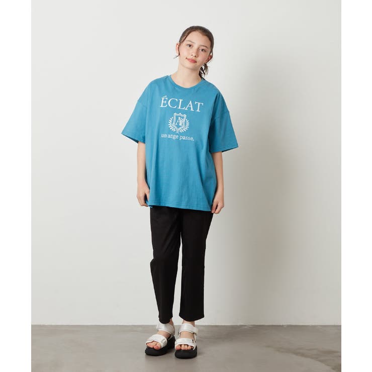 [140-150]エンブレム刺繍オーバーシルエットＴシャツ | a.v.v【KIDS】 | 詳細画像38 