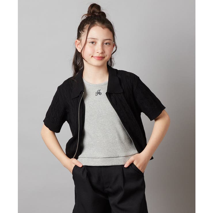 【ジュニア】[160]ロゴ刺繍タンクトップ | a.v.v【KIDS】 | 詳細画像1 