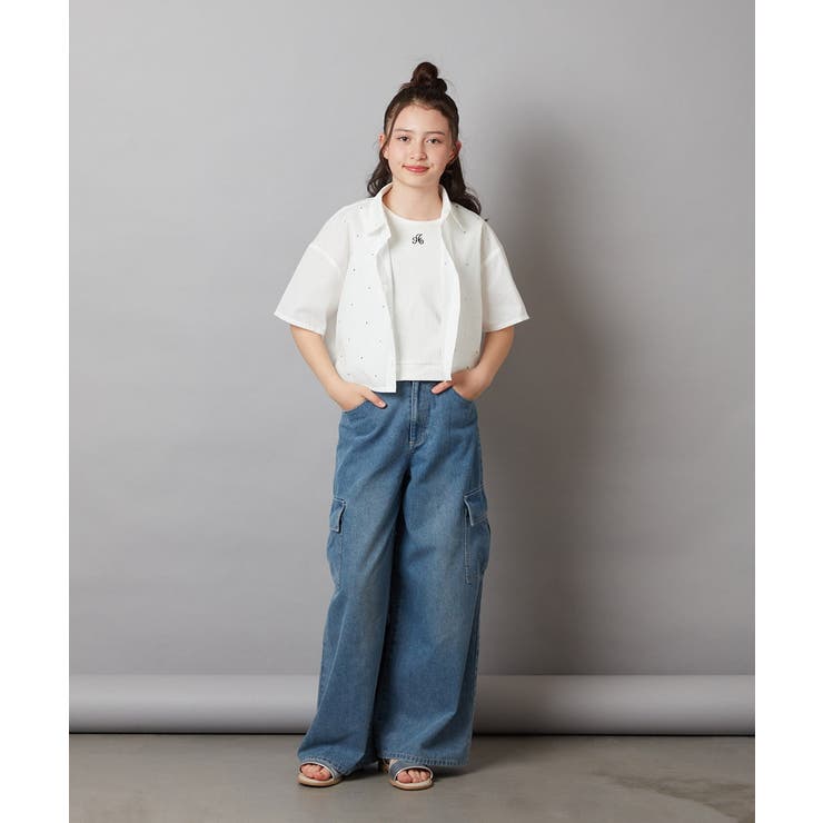 【ジュニア】[160]ロゴ刺繍タンクトップ | a.v.v【KIDS】 | 詳細画像18 