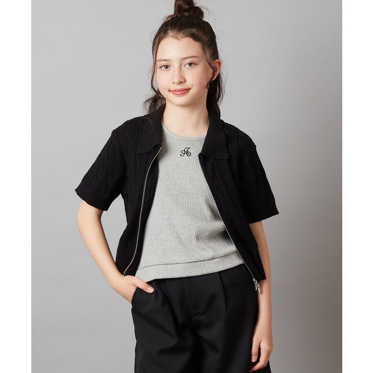 【ジュニア】[160]ロゴ刺繍タンクトップ | a.v.v【KIDS】 | 詳細画像3 