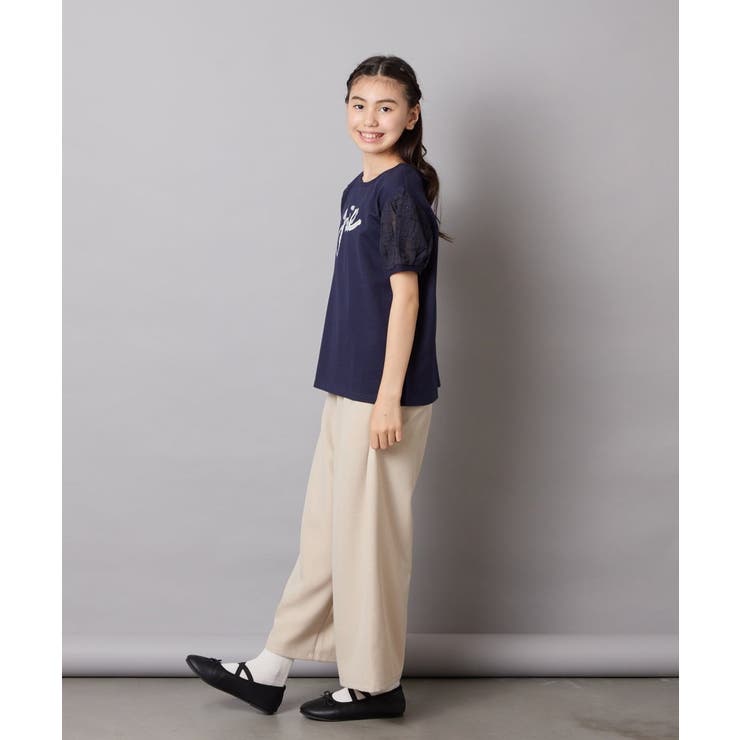 【接触冷感/ジメジメ対策】[120-160]パフスリーブロゴトップス | a.v.v【KIDS】 | 詳細画像10 