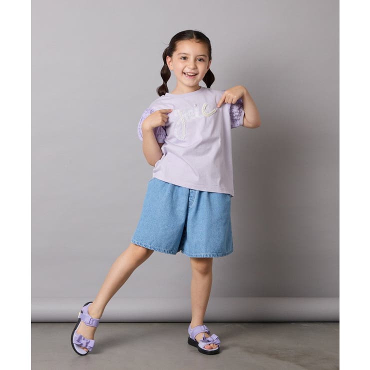 【接触冷感/ジメジメ対策】[120-160]パフスリーブロゴトップス | a.v.v【KIDS】 | 詳細画像19 