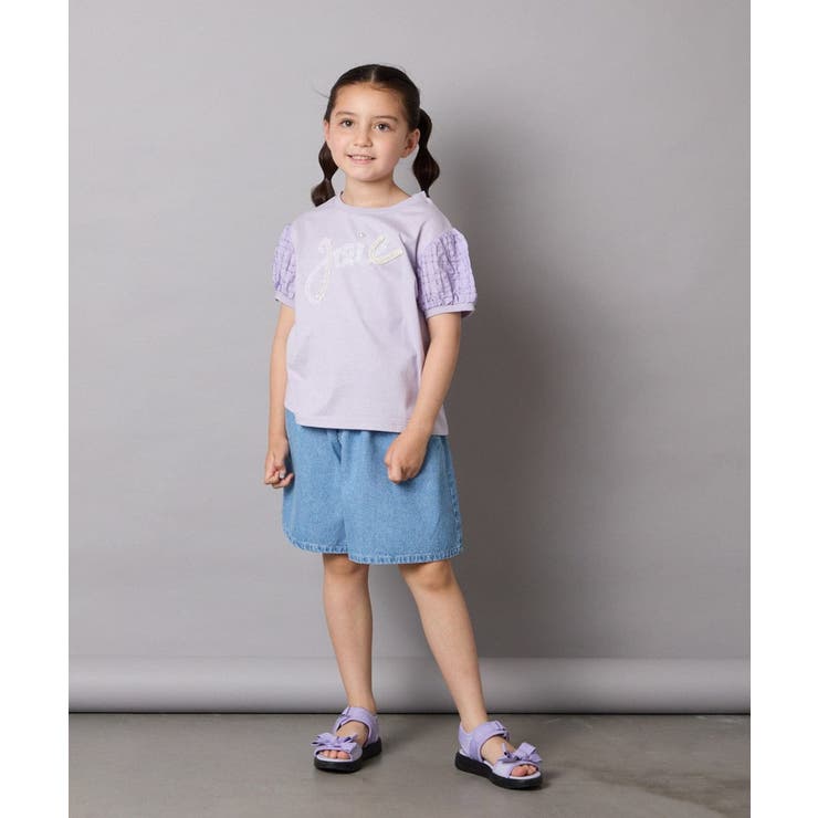 【接触冷感/ジメジメ対策】[120-160]パフスリーブロゴトップス | a.v.v【KIDS】 | 詳細画像20 