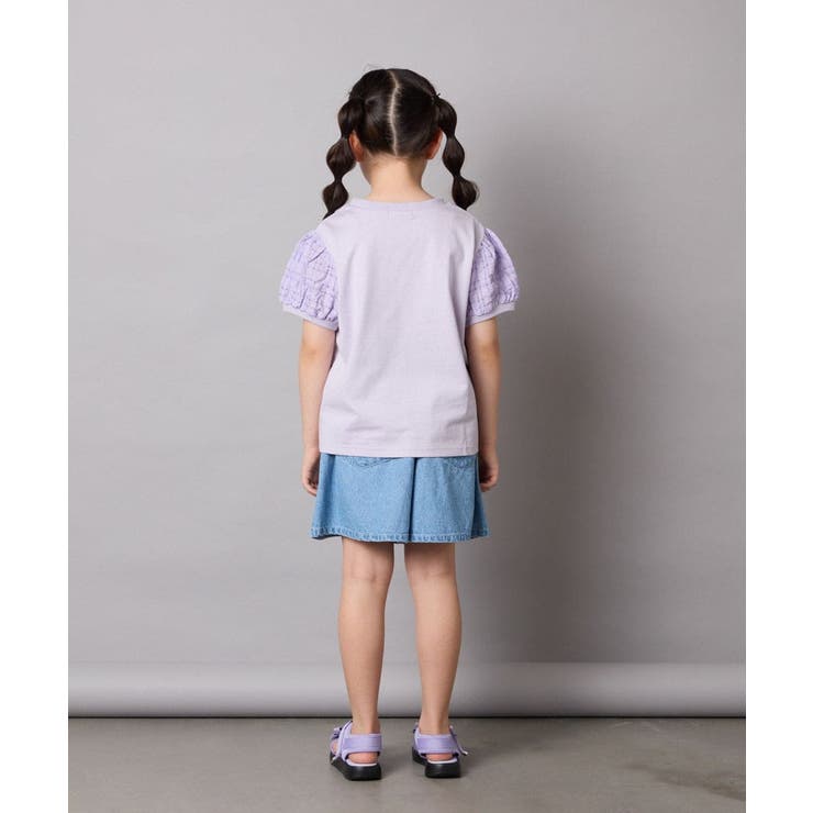 【接触冷感/ジメジメ対策】[120-160]パフスリーブロゴトップス | a.v.v【KIDS】 | 詳細画像22 