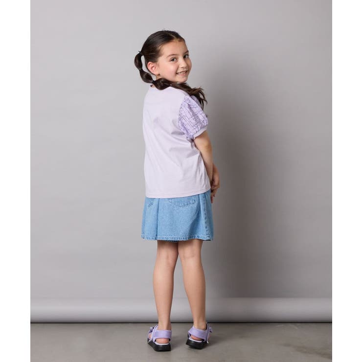 【接触冷感/ジメジメ対策】[120-160]パフスリーブロゴトップス | a.v.v【KIDS】 | 詳細画像23 