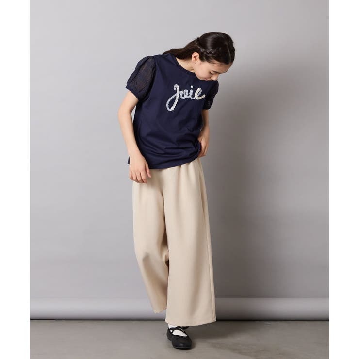 【接触冷感/ジメジメ対策】[120-160]パフスリーブロゴトップス | a.v.v【KIDS】 | 詳細画像5 