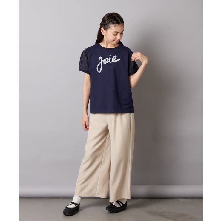 【接触冷感/ジメジメ対策】[120-160]パフスリーブロゴトップス | a.v.v【KIDS】 | 詳細画像6 