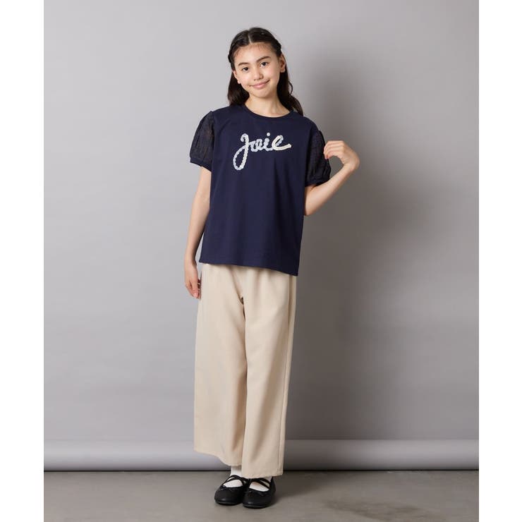 【接触冷感/ジメジメ対策】[120-160]パフスリーブロゴトップス | a.v.v【KIDS】 | 詳細画像7 