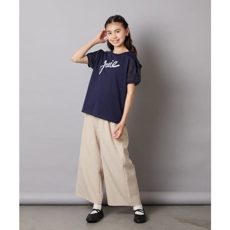 【接触冷感/ジメジメ対策】[120-160]パフスリーブロゴトップス | a.v.v【KIDS】 | 詳細画像9 