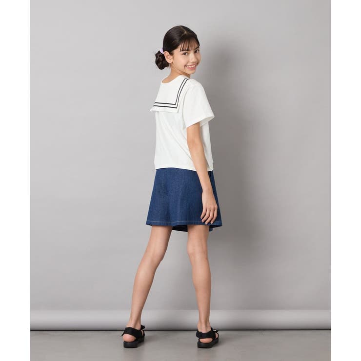[120-160]【接触冷感/ジメジメ対策】セーラーカラーＴ | a.v.v【KIDS】 | 詳細画像10 