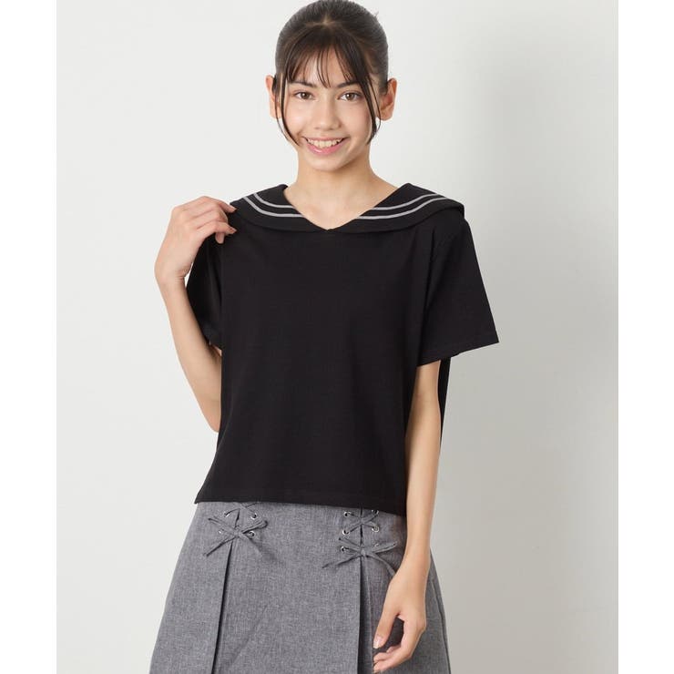 [120-160]【接触冷感/ジメジメ対策】セーラーカラーＴ | a.v.v【KIDS】 | 詳細画像11 