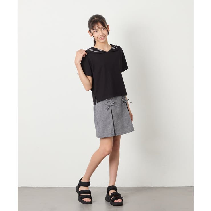 [120-160]【接触冷感/ジメジメ対策】セーラーカラーＴ | a.v.v【KIDS】 | 詳細画像20 