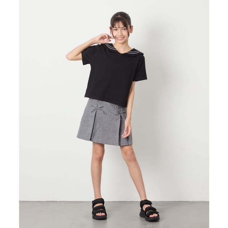 [120-160]【接触冷感/ジメジメ対策】セーラーカラーＴ | a.v.v【KIDS】 | 詳細画像21 