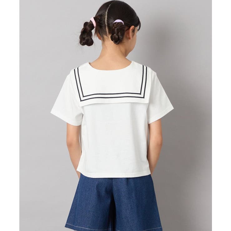 [120-160]【接触冷感/ジメジメ対策】セーラーカラーＴ | a.v.v【KIDS】 | 詳細画像3 