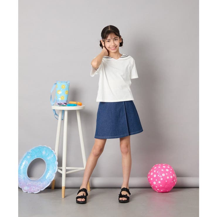 [120-160]【接触冷感/ジメジメ対策】セーラーカラーＴ | a.v.v【KIDS】 | 詳細画像6 