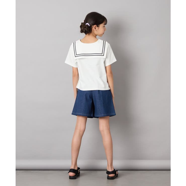 [120-160]【接触冷感/ジメジメ対策】セーラーカラーＴ | a.v.v【KIDS】 | 詳細画像9 