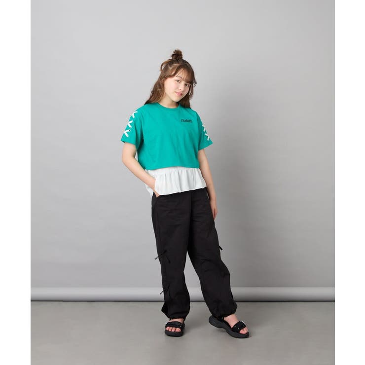 [130-160]【冷感/UVカット】レースアップロゴTシャツ | a.v.v【KIDS】 | 詳細画像10 
