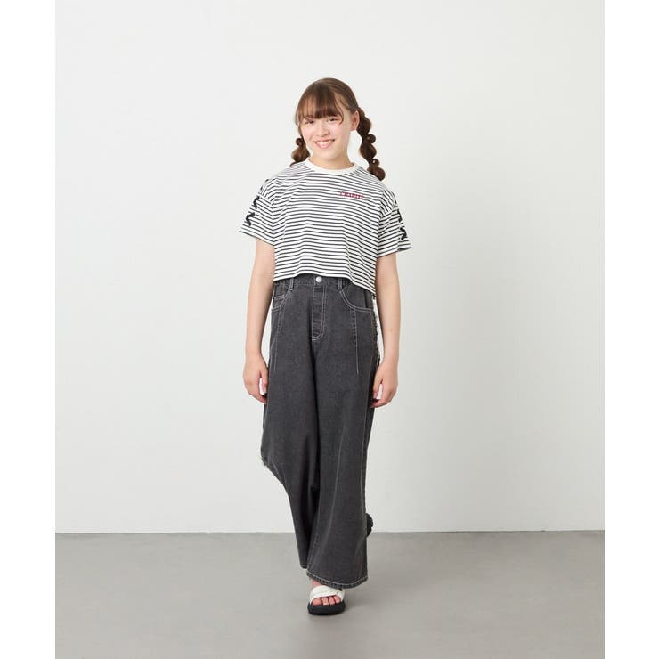[130-160]【冷感/UVカット】レースアップロゴTシャツ | a.v.v【KIDS】 | 詳細画像19 