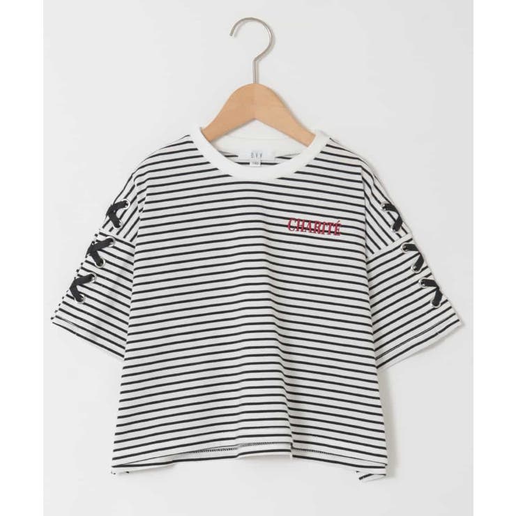 [130-160]【冷感/UVカット】レースアップロゴTシャツ | a.v.v【KIDS】 | 詳細画像25 